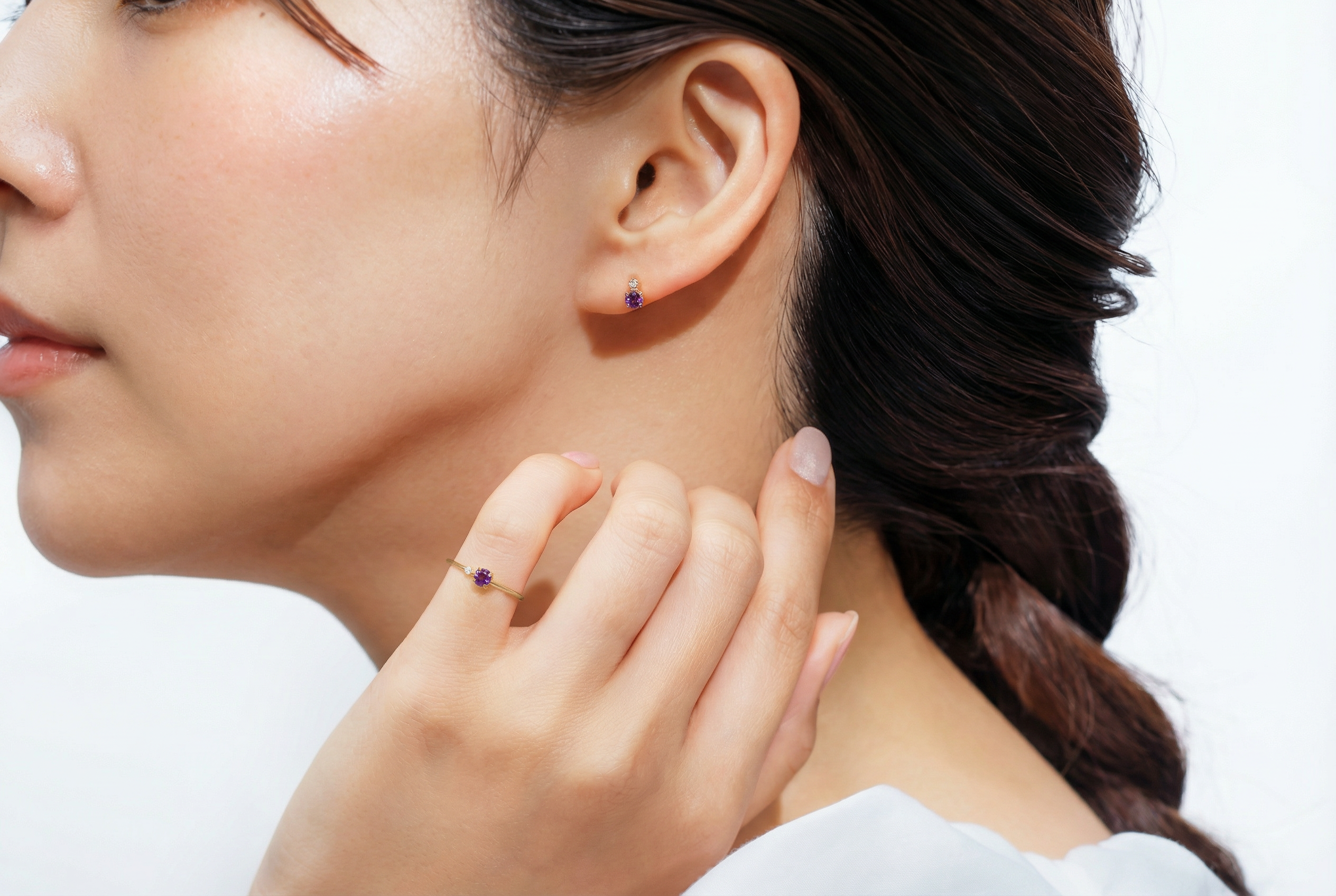 アメジストギフト-ピアス