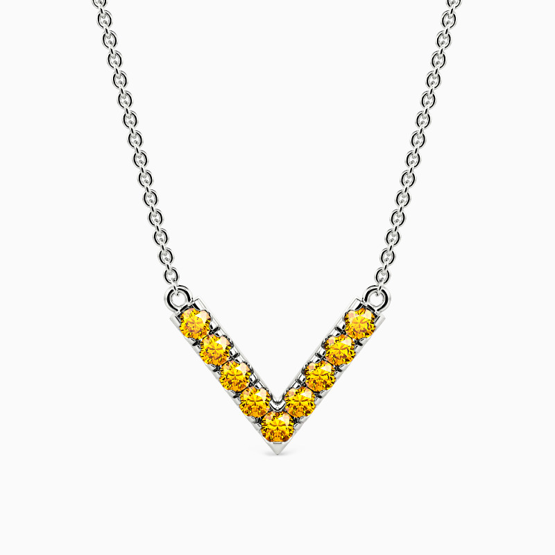 Vシェイプ バー ネックレス