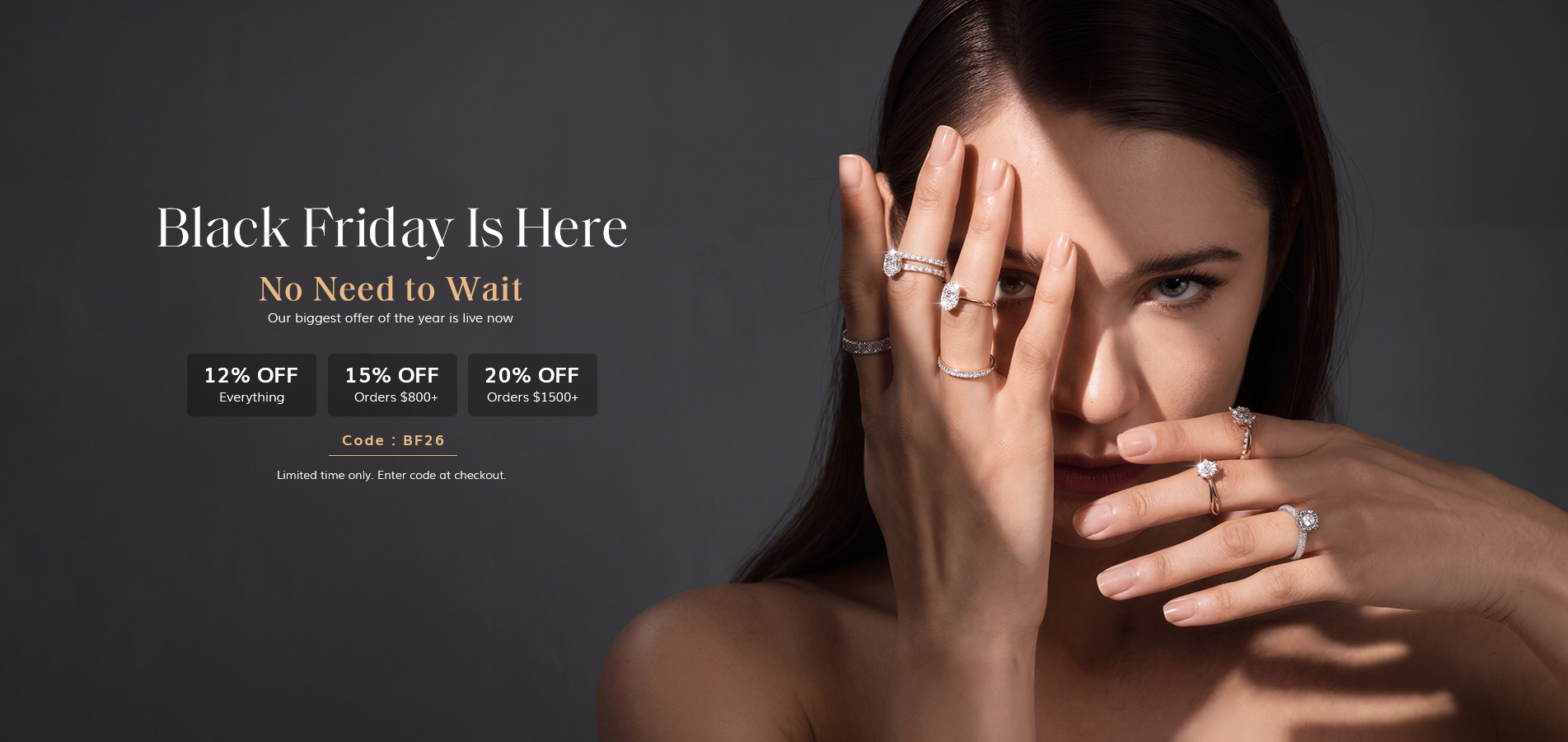 Woman showcasing fine jewelry for autumn