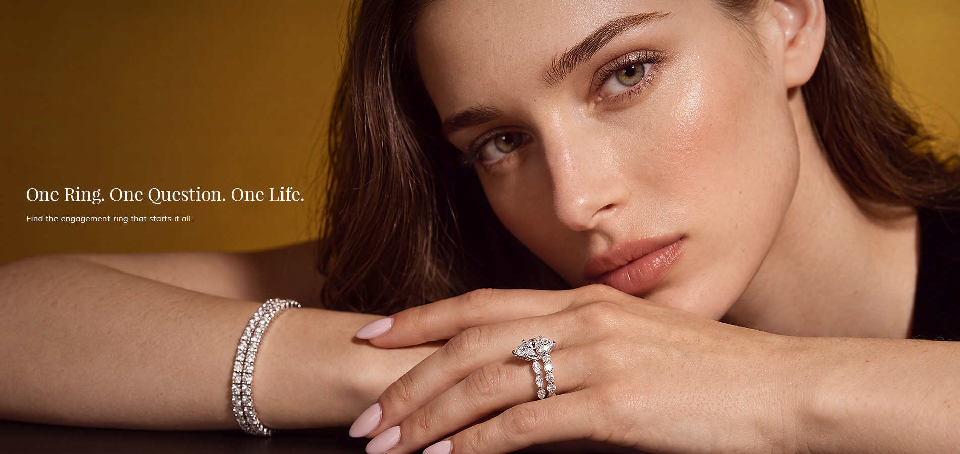 Woman showcasing fine jewelry for autumn